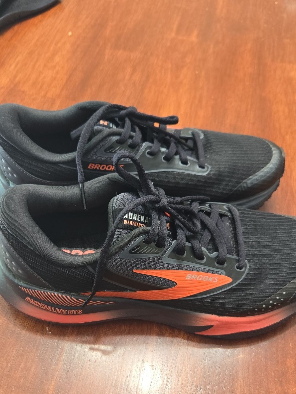 Brooks Women’s Black & Coral Adrenaline GTS Athletic Running Shoes